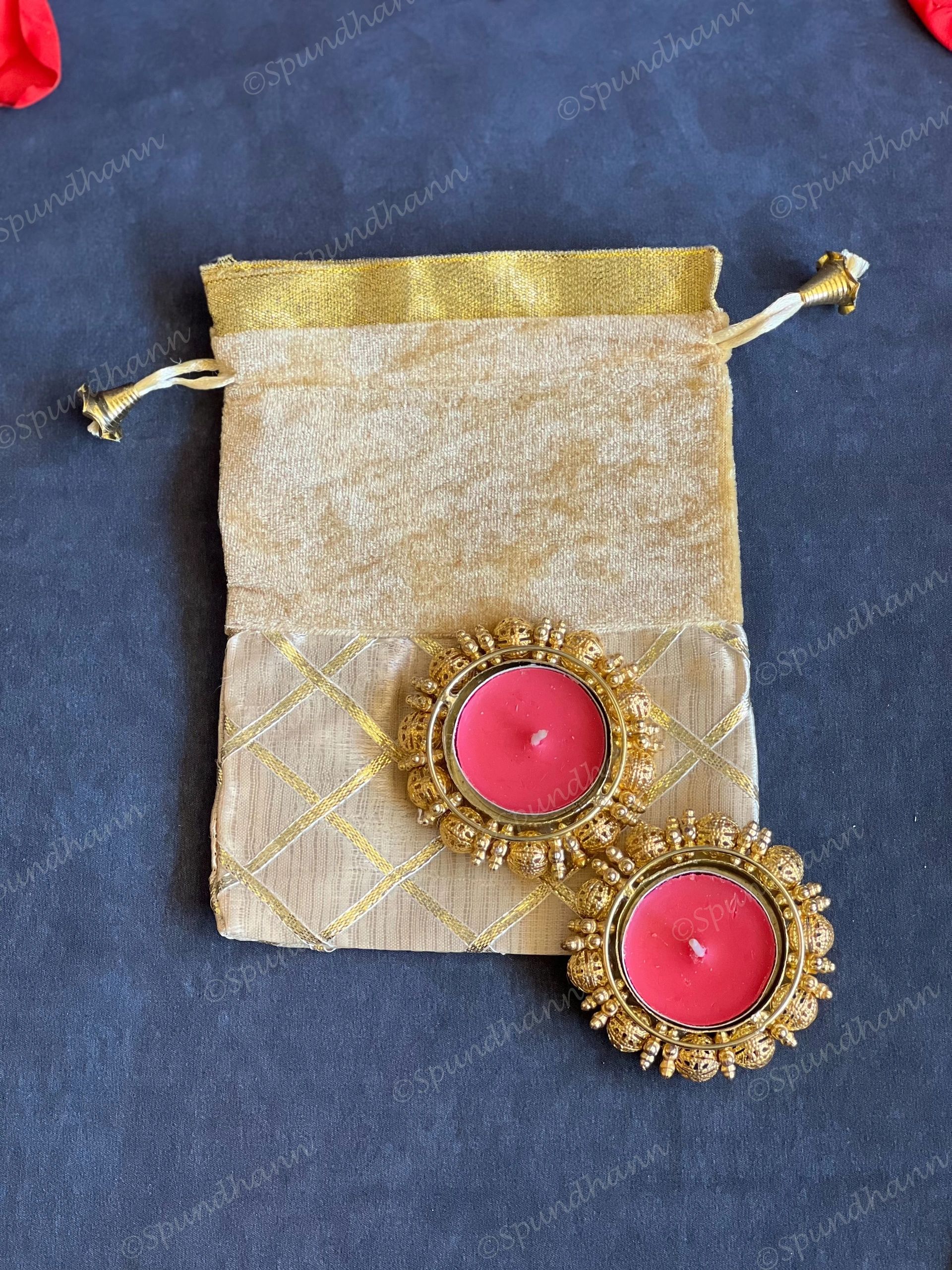 Criss Cross Gift Bags with $5 Tea Light Holder