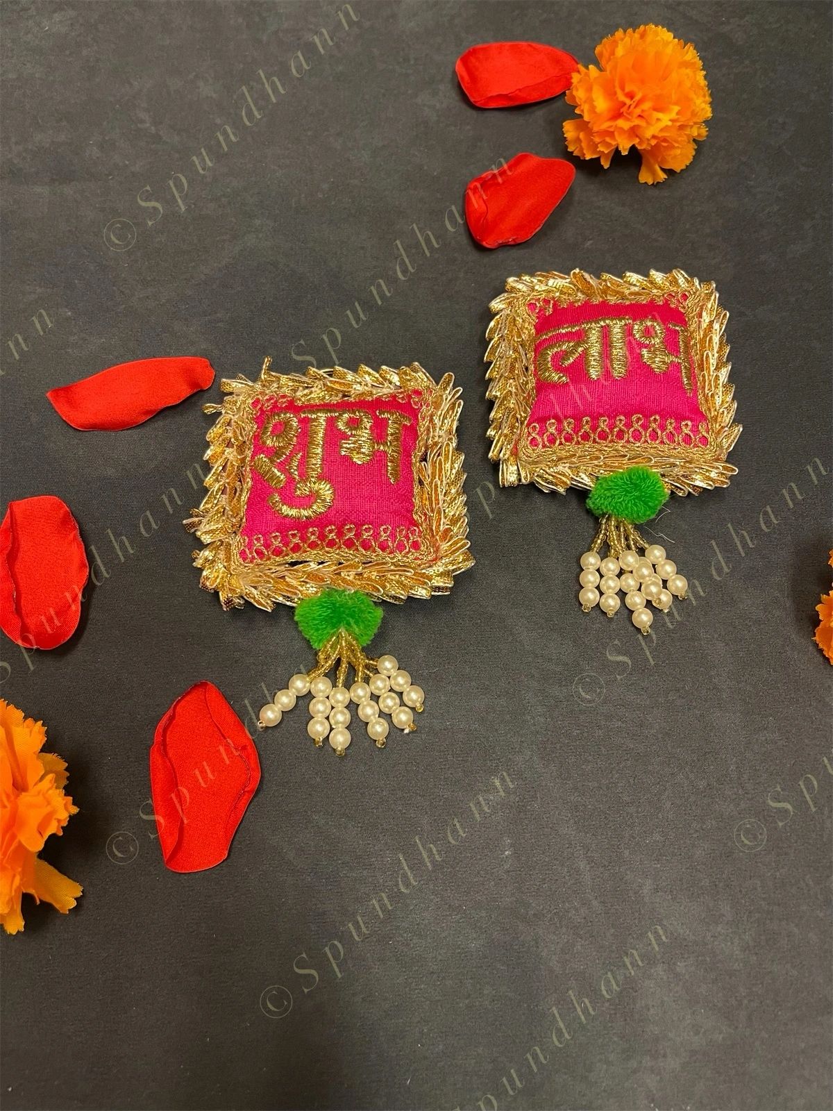 Shubh Labh Hanging Pillow Style (Pair of 2)