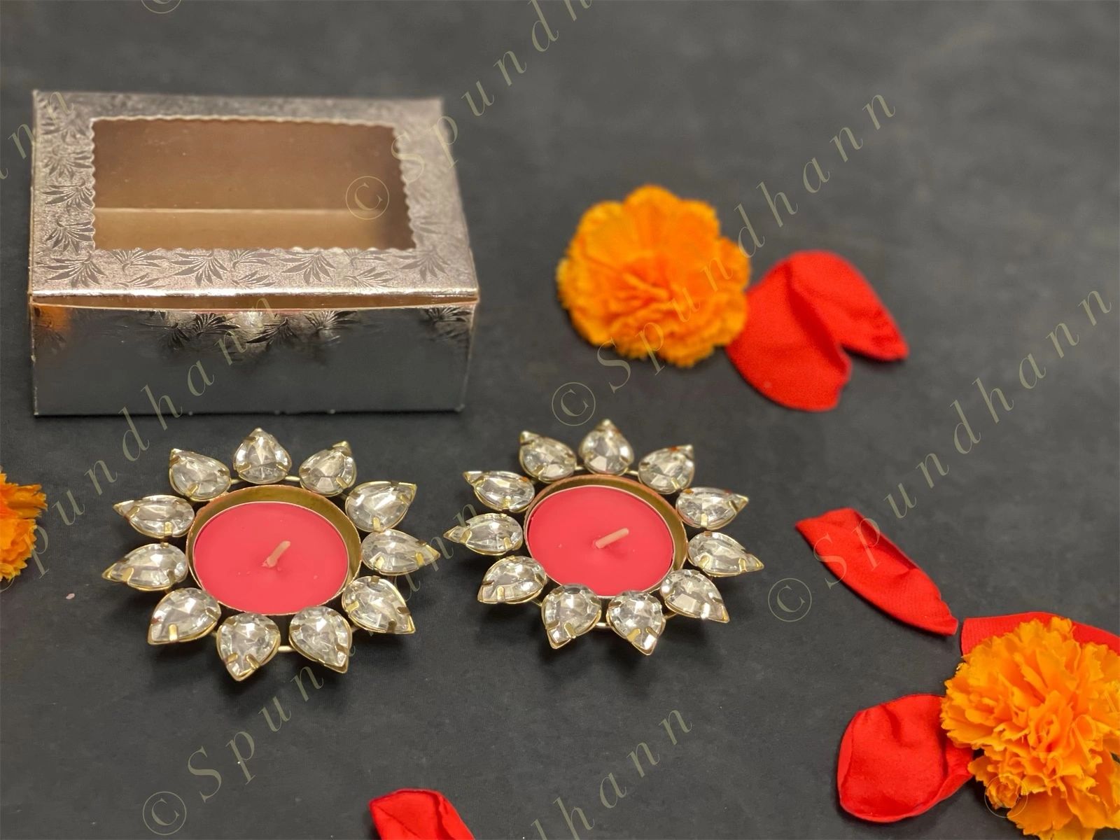 Paper Box with Studded Tea Light Holders