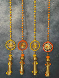 Pom Pom, Gota & Single Chakri Dangler Set of 2