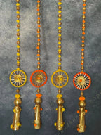 Pom Pom, Gota & Single Chakri Dangler Set of 2