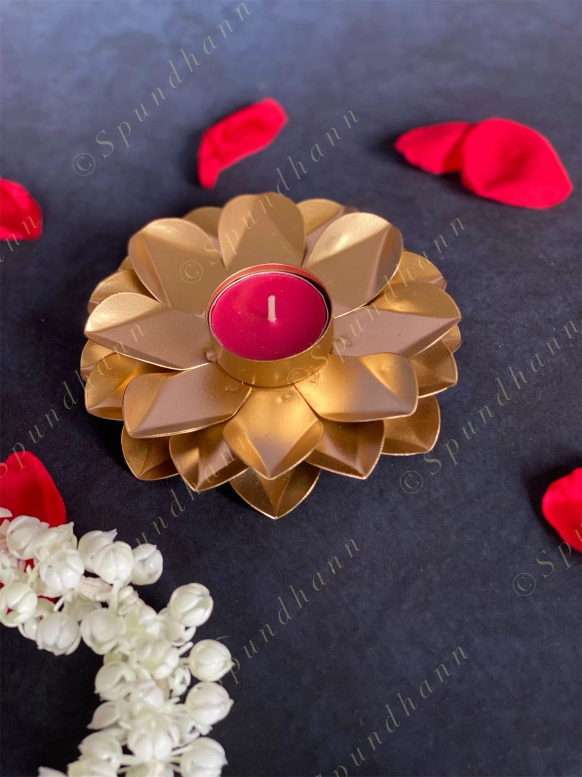 Triangle Lotus Tea Light Holder
