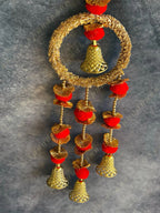 Gota Wreath Wall Hanging with Pom Pom & Bells
