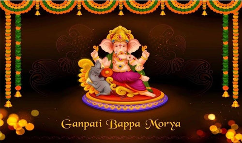 Cloth Ganesha Backdrops #1