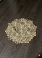 Natural Jute Artisanal Round Rugs Two Handcrafted Designs