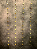 Gota Beads and Silver Pearl With Mirror String-Set of 4