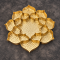 Hammered Pattern Flower Platter