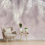 Life n Colors: Hanging Tropical Leaves Wallpaper Design