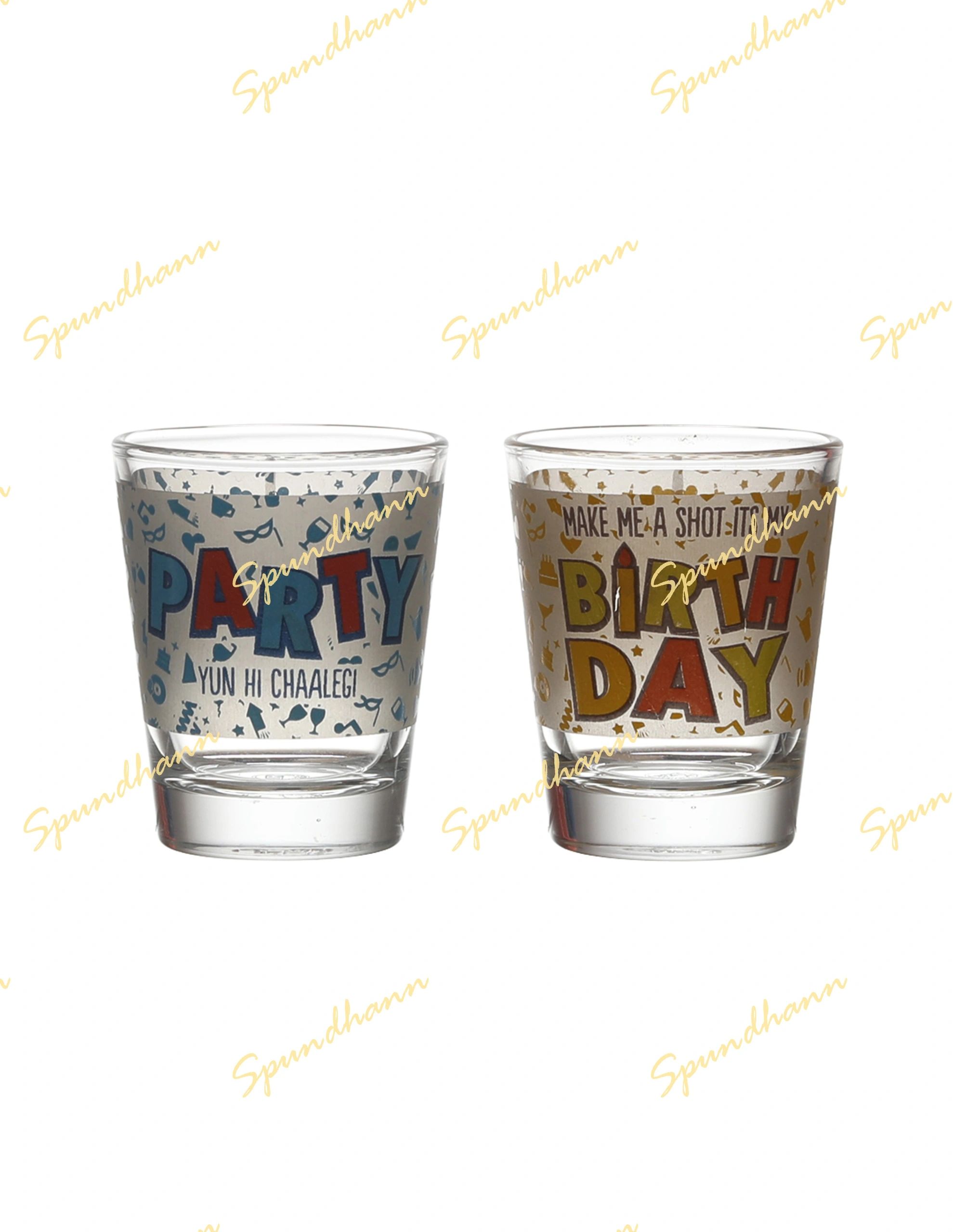 Birthday Party Shot Glass Set of 2