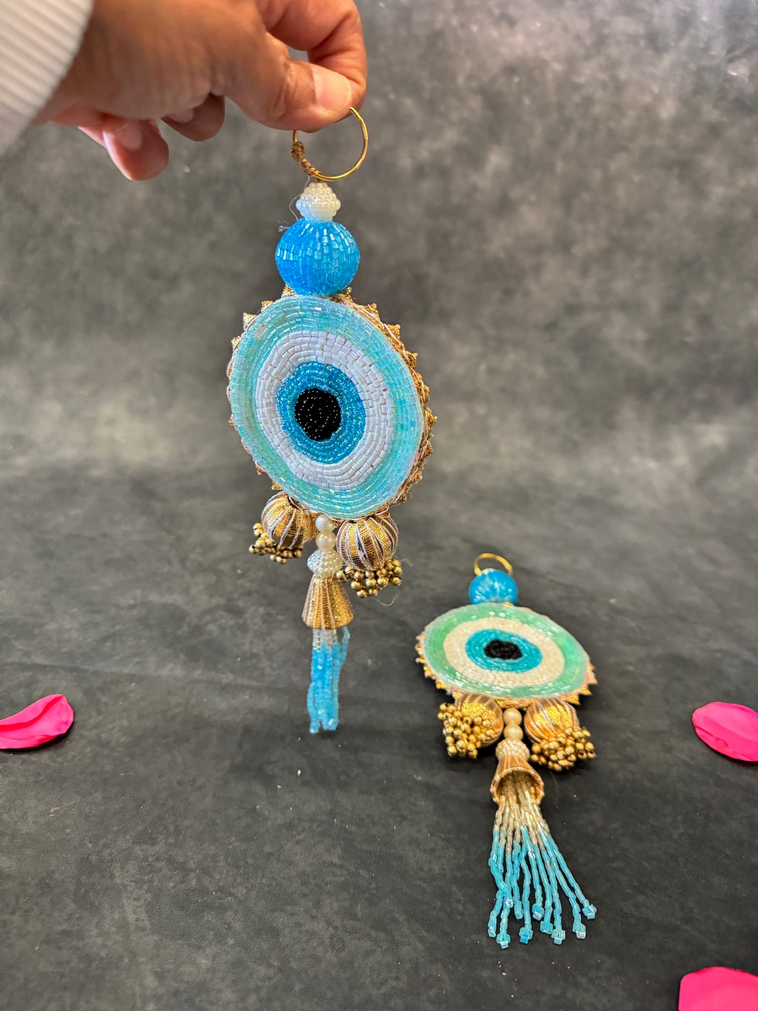 Evil Eye Hanging with Tassel Pair