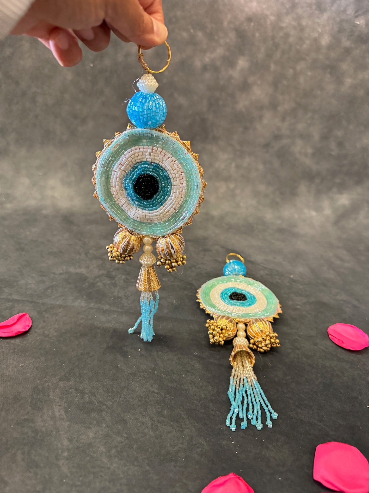Evil Eye Hanging with Tassel Pair
