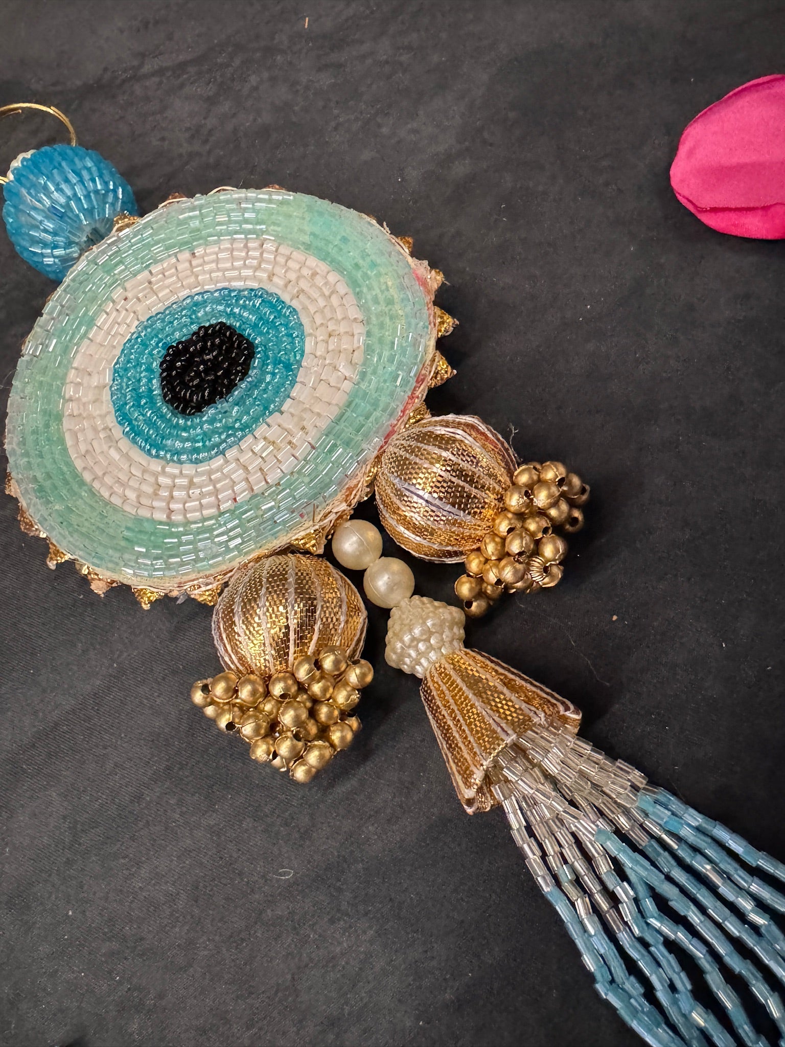 Evil Eye Hanging with Tassel Pair