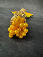 Pattered Lotus Hanging with Golden Ball Tassel