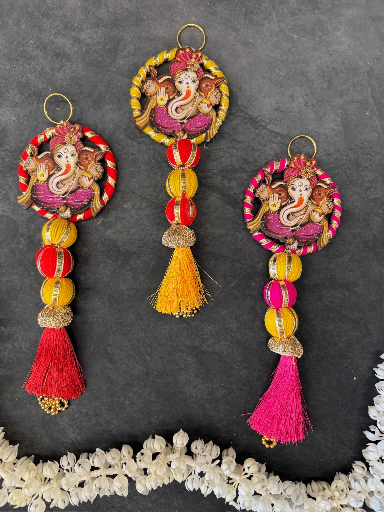 Ganesha Chakri Ball dangler with Tassel