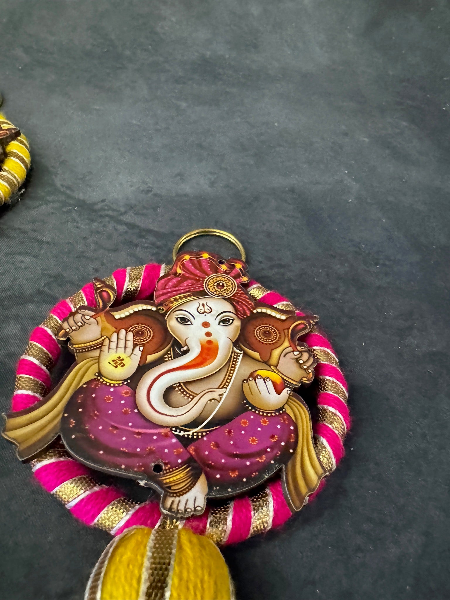 Ganesha Chakri Ball dangler with Tassel