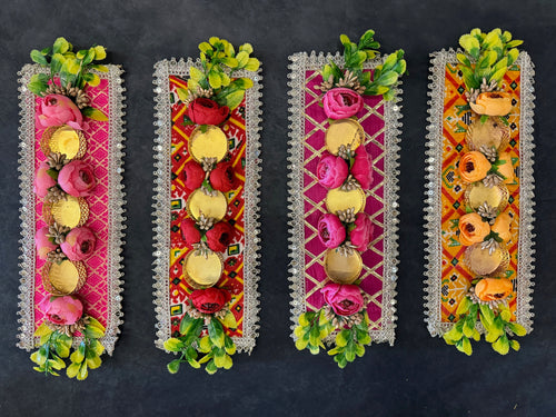 3 Tea lights On A Colorful Mat