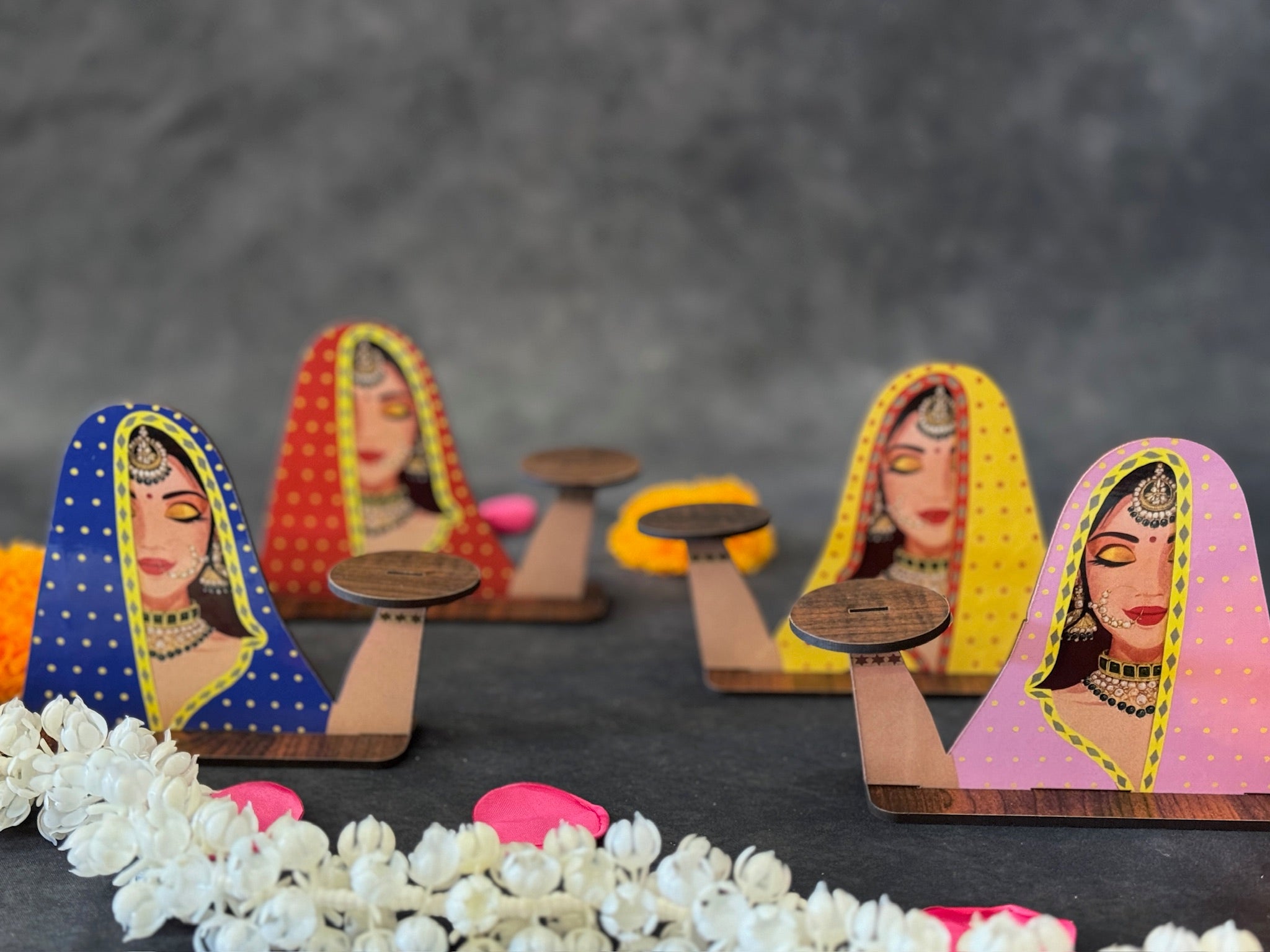 Villager Woman / Tribal Figurine T-Light Holder
