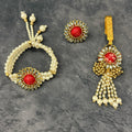 Pearl & Kundan Bracelet, Key Ring Challa & Ring Set