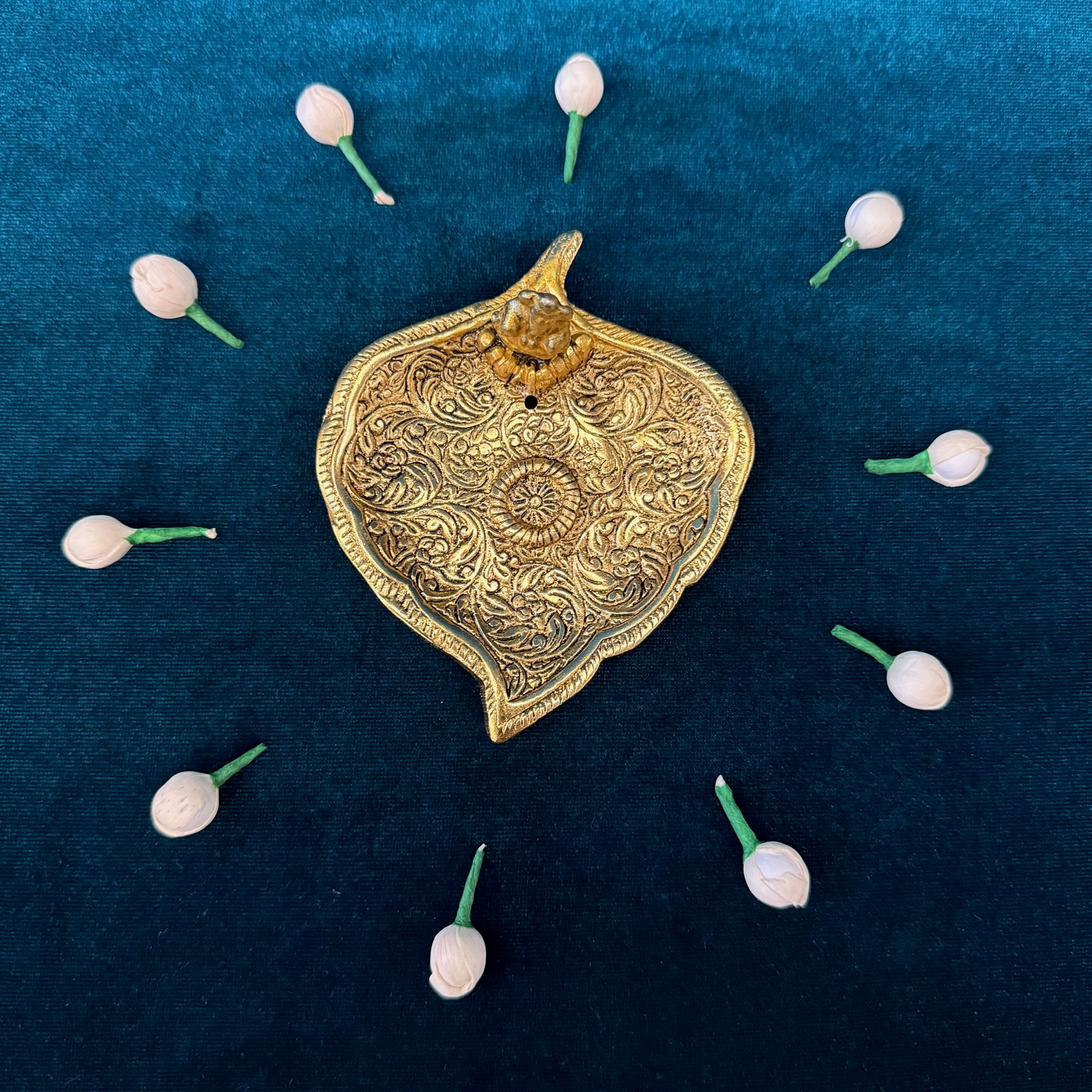 Ganesha Leaf Plate Incense Holder