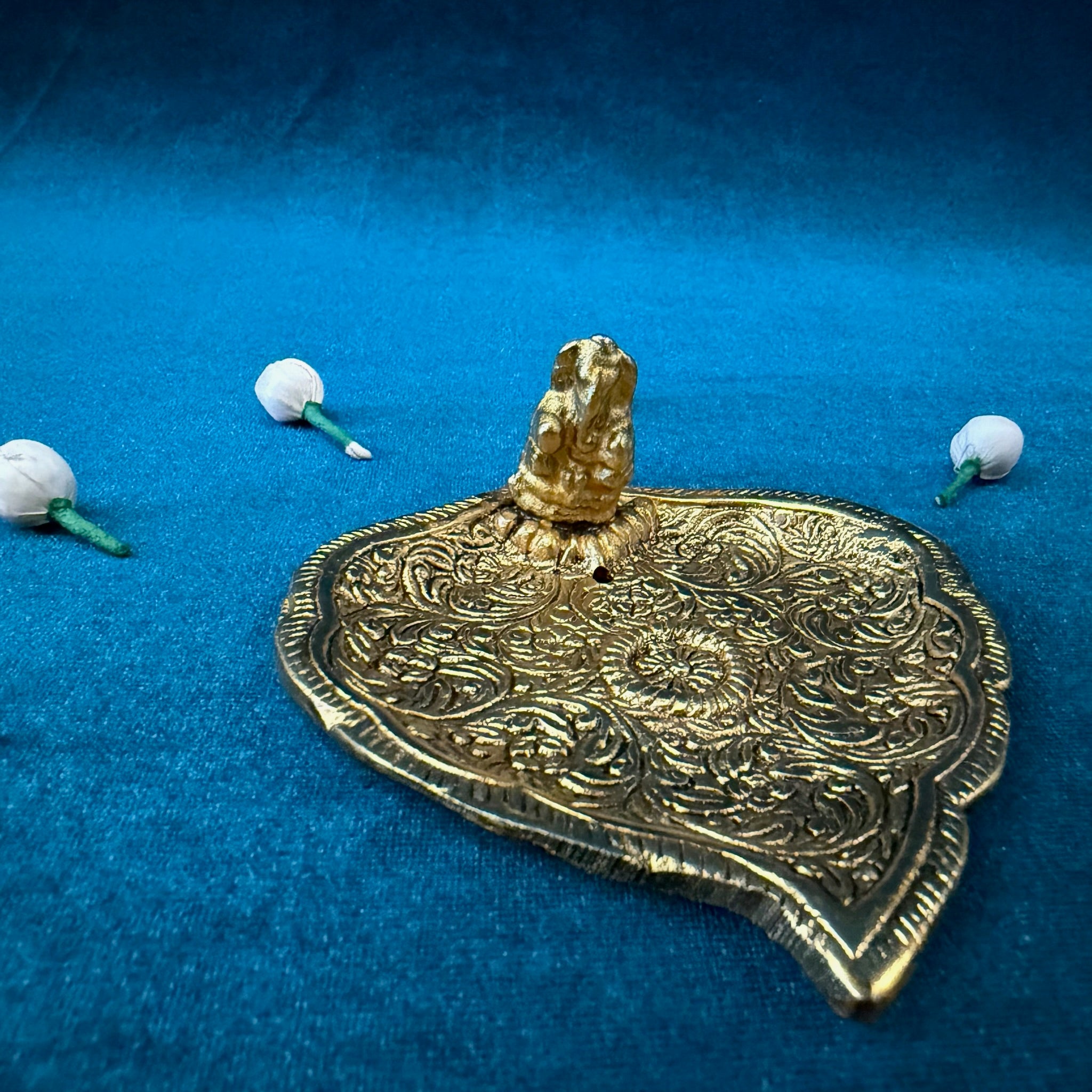 Ganesha Leaf Plate Incense Holder
