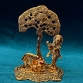 Krishna with Cow & Tree Idol