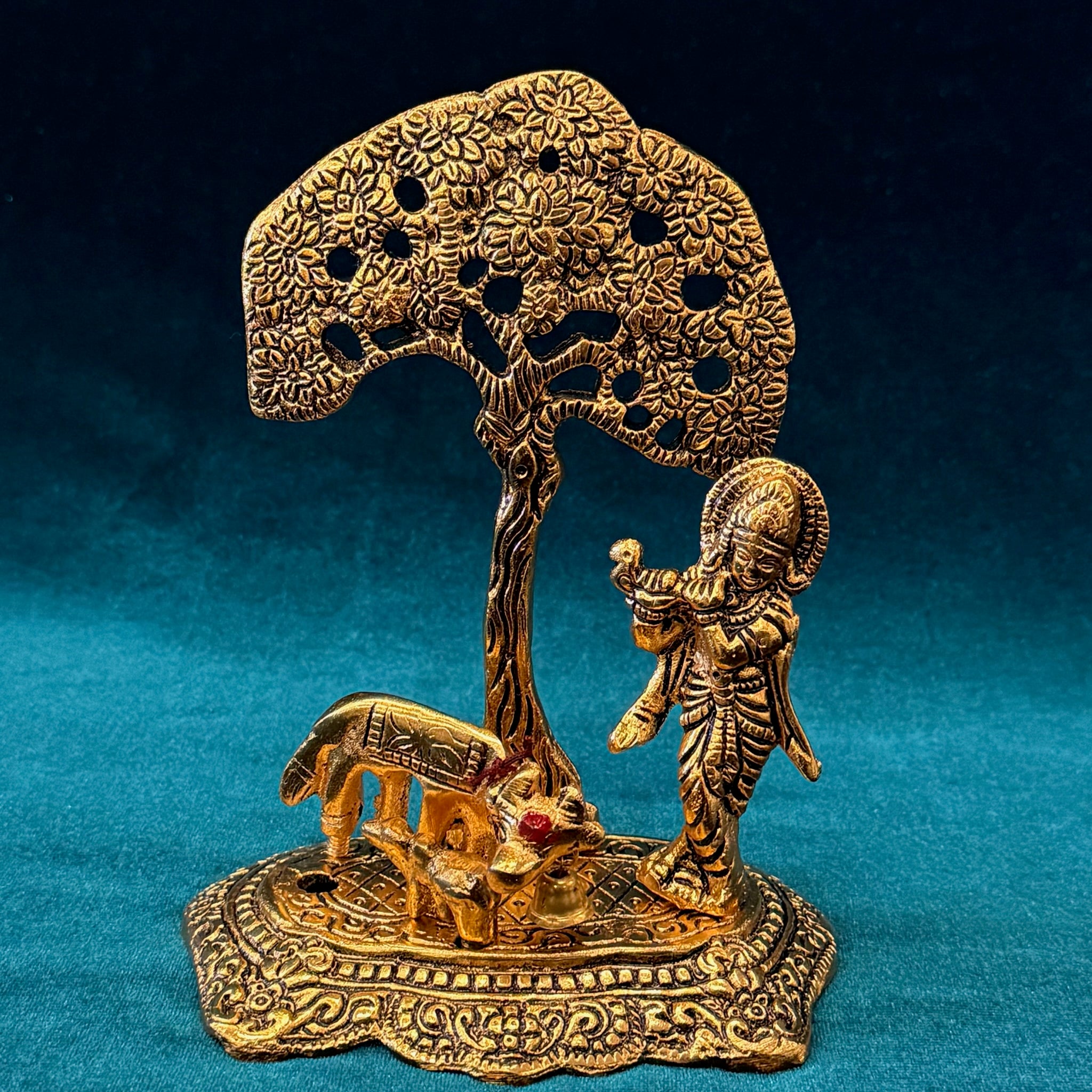 Krishna with Cow & Tree Idol