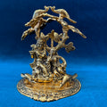 Radha Krishna Idol with Tree & Peacock Base
