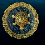 Golden Tortoise with Floral Plate