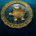 Golden Tortoise with Floral Plate