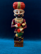 Wooden Handpainted Rajasthani Decorative Dwarpal (Pair)