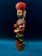 Wooden Handpainted Rajasthani Decorative Dwarpal (Pair)