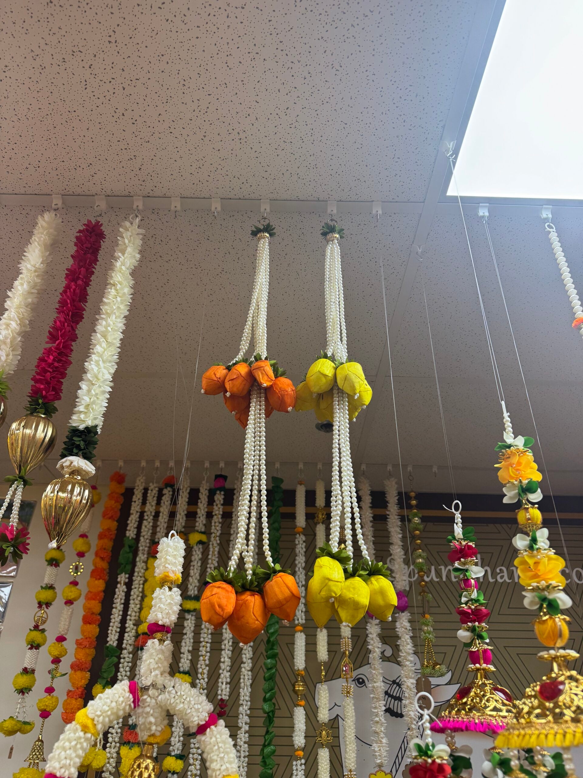 Pearl Orange Lotus Bud Tassel and Hanging
