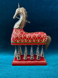 Fantasy Horse with Bells Table Top - Red and Green