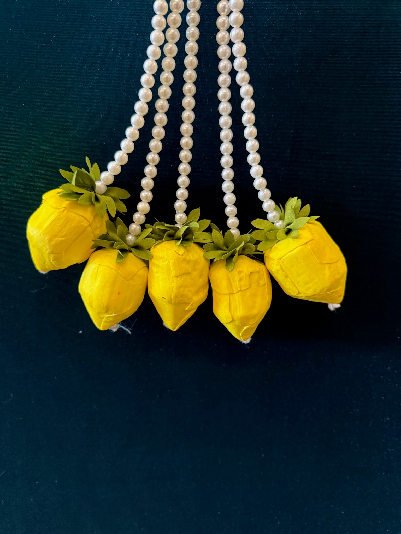 Pearl Orange Lotus Bud Tassel and Hanging