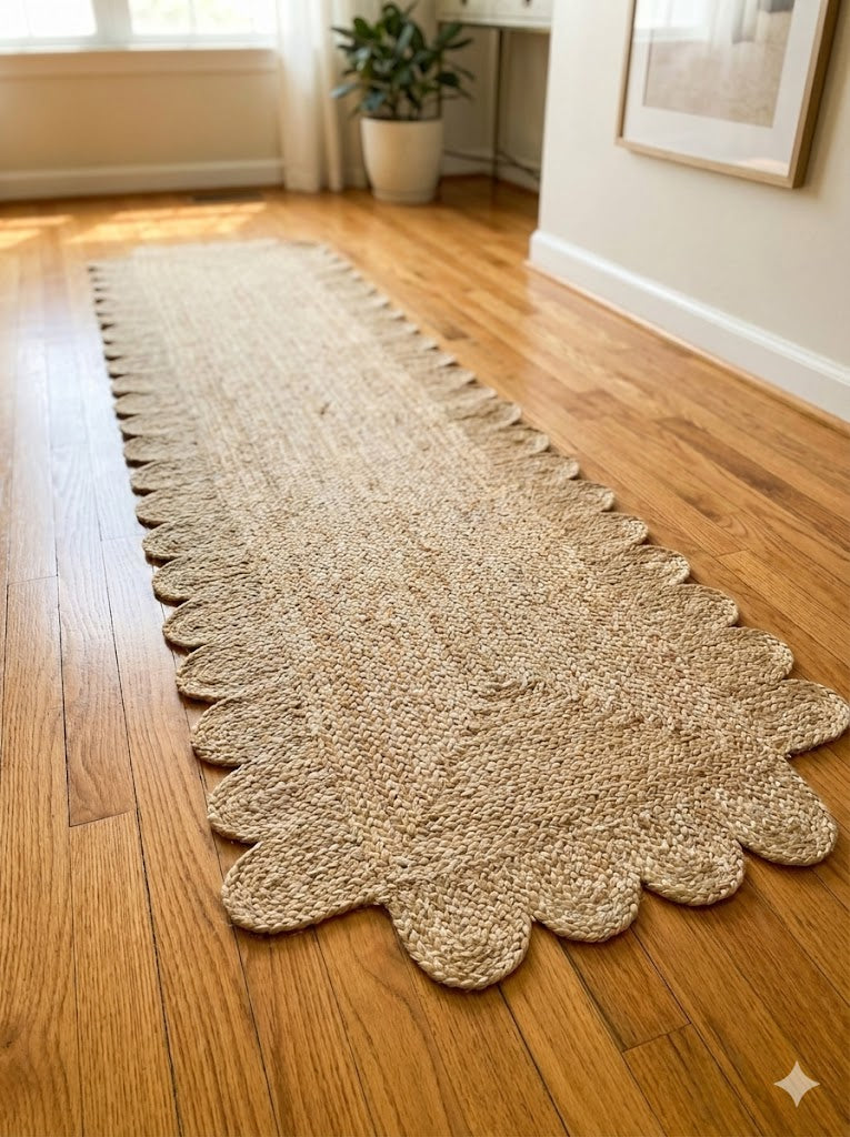 Grand PetalEdge Jute Rug Natural