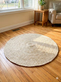 SandGlow Round Jute Rug Light Natural