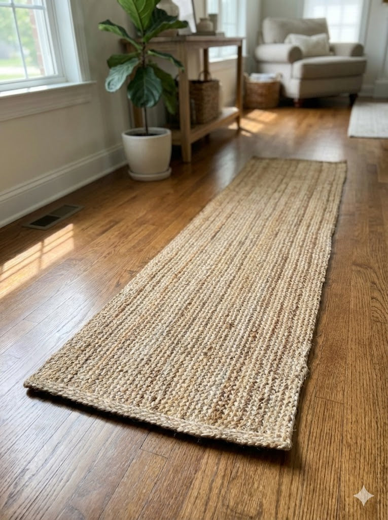 Ivory Weave Jute Runner Light Natural - Multi Sizes