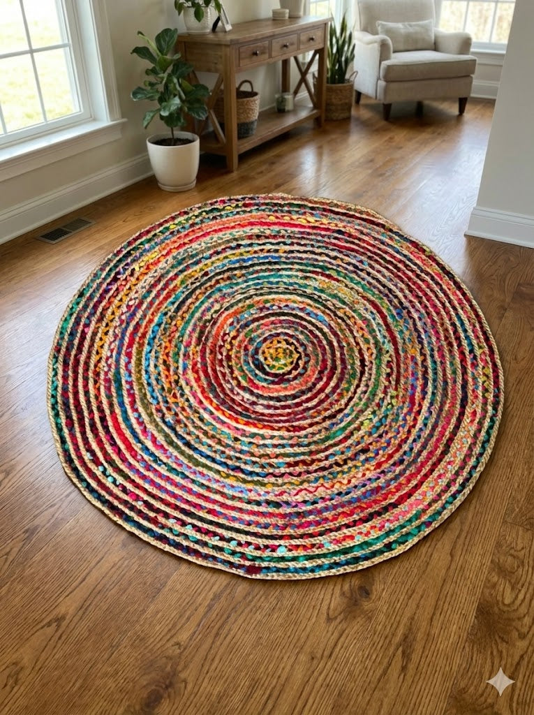 Festival Circle Chindi Rug Multicolor (48)