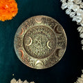 Antique Engraved Incense Holder Moon Design