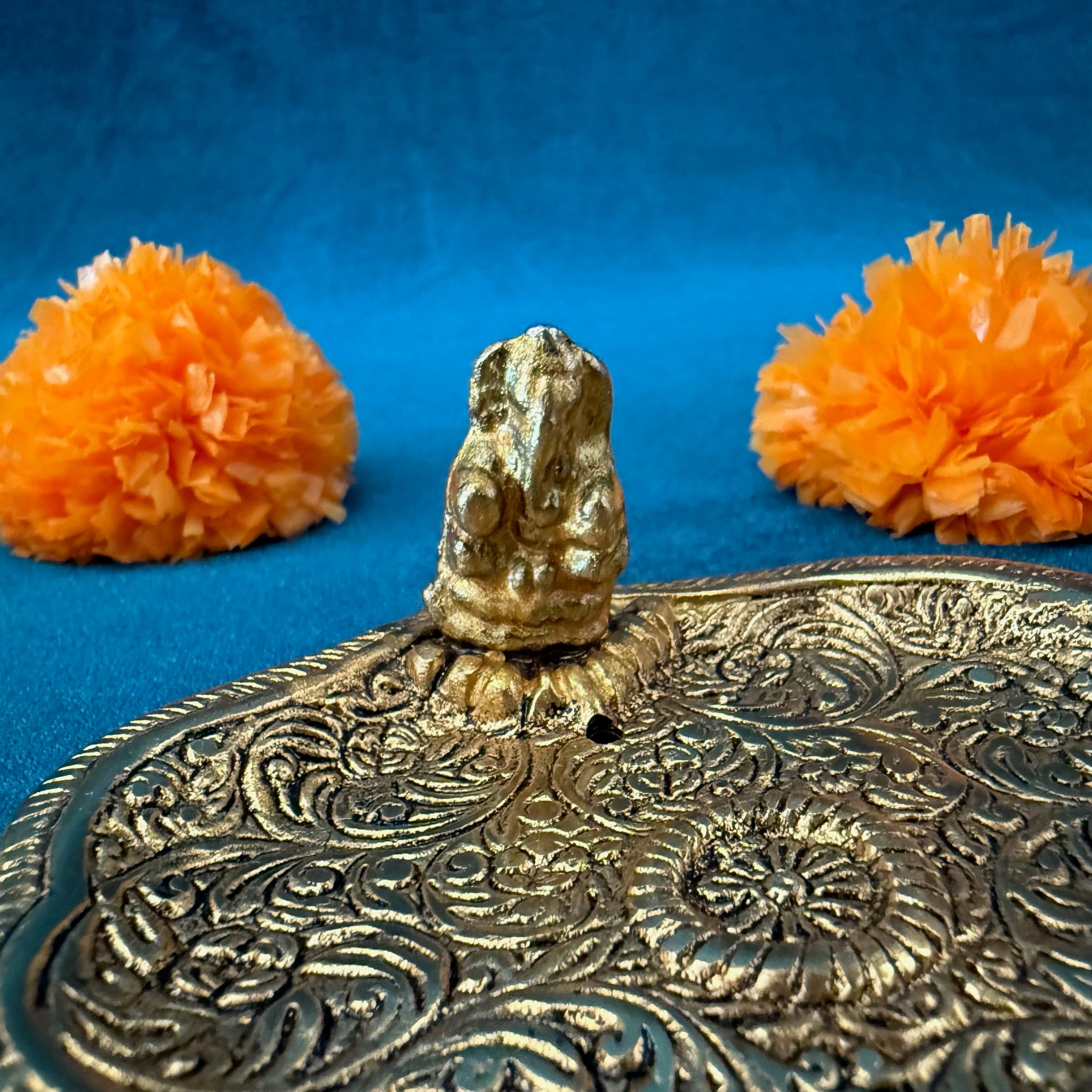Ganesha Leaf Plate Incense Holder