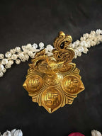 Peacock Diya Single Tier Multi Tea Light Gold & Silver