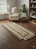 Midnight PetalEdge Jute Runner