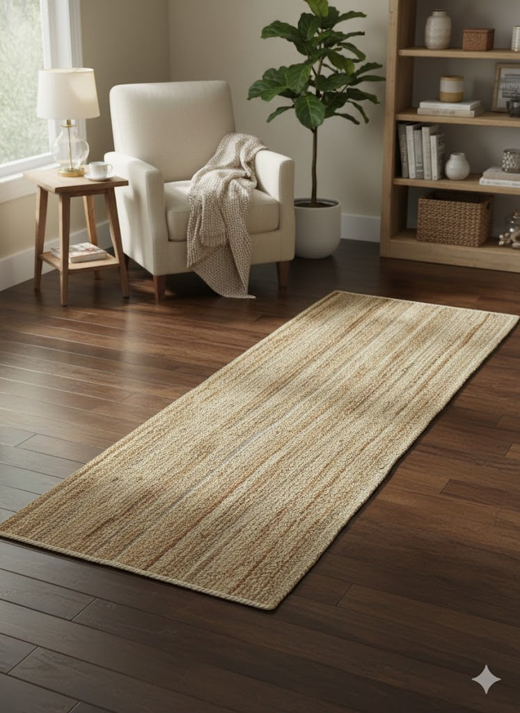 Ivory Weave Jute Runner Light Natural - Multi Sizes