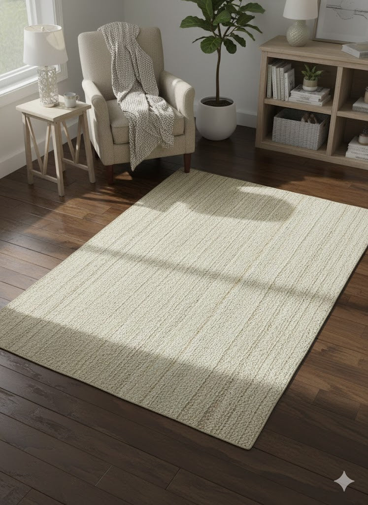 Natural Ivory Weave Jute Rug - Multiple Sizes