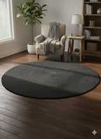 Midnight Weave Round Jute Rug