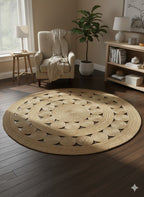 Nested Rings Jute Rug - Multi Size