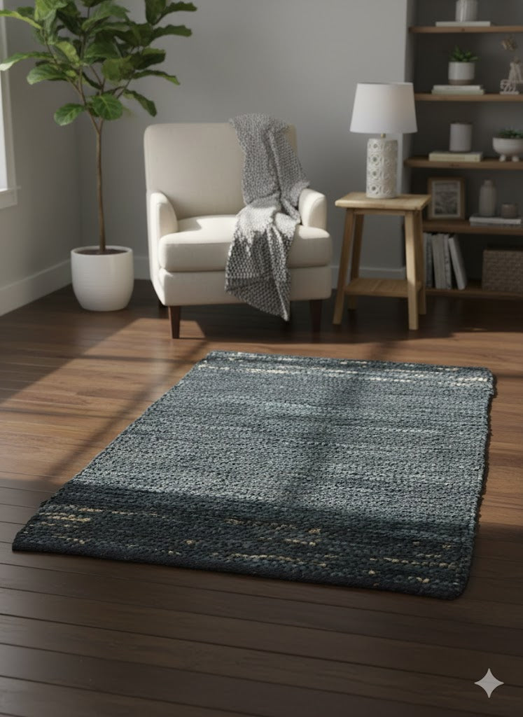 Midnight Weave Cotton Rug - 4ft x 2.5ft