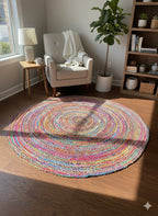 Festival Circle Chindi Rug Multicolor (48)