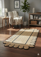 Midnight PetalEdge Jute Runner