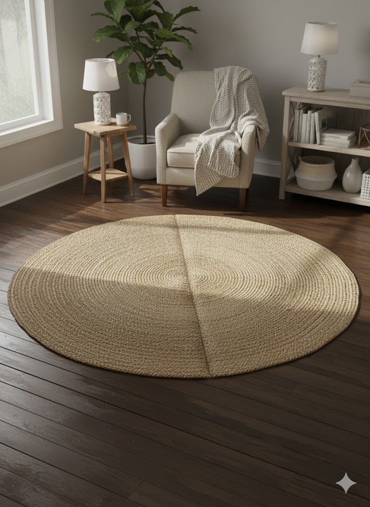 EarthCircle Round Jute Rug Natural